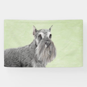 Lona Pintura Schnauzer (gigante, estándar) - Arte de p