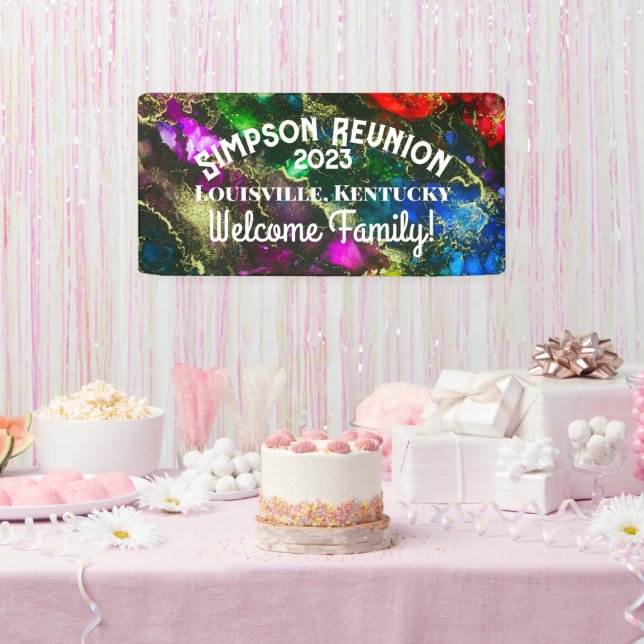 Lona Pintura sintética psicodélica de tinta de alcohol