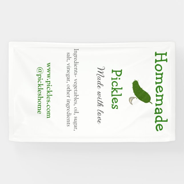 Lona Piquetes caseros hechos con amor agregar sitio web (Horizontal)