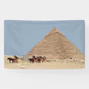 Lona Pirámide de Khafre y una cadena de carros