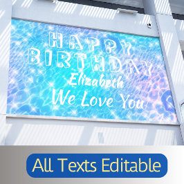 Lona Piscina de cumpleaños fiesta fiesta de playa moda 