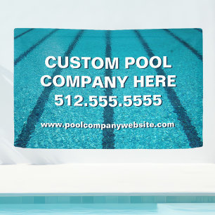 Lona Piscina Empresa Personalizado Marketing