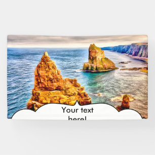 Lona Pistas de pintura de duncansby en Escocia