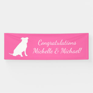 Lona Pitbull, Chica rosado de Baby Shower Bulldog Pit