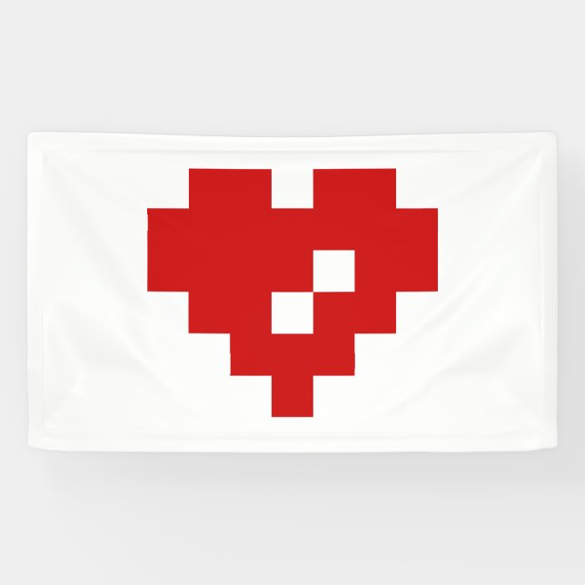 Lona Pixel Heart 8 Bit Love (Horizontal)