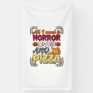 Lona Pizza de Película de Terror Halloween Calabaza Crá