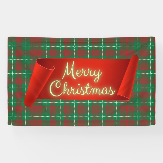 Lona Placa verde y roja (Horizontal)