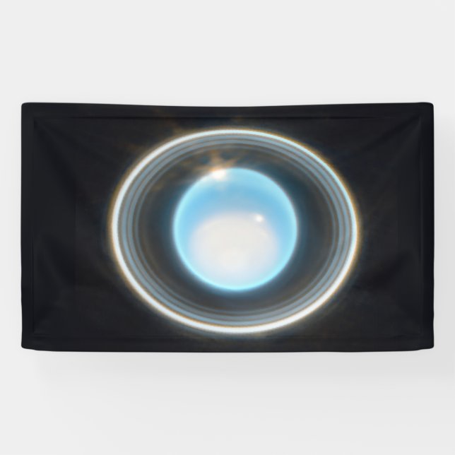 Lona Planeta Urano con Rings JWST Image (Horizontal)