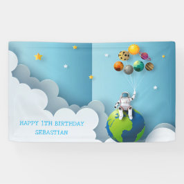 Lona Planetas de galaxia astronauta espacial Primer Fie