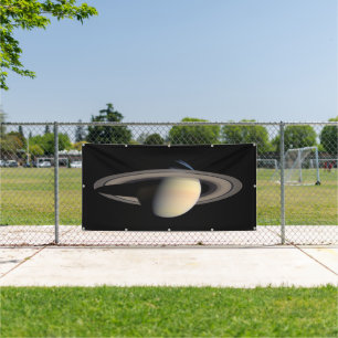Lona Planta gigante de gas Saturno iluminado por Cassin