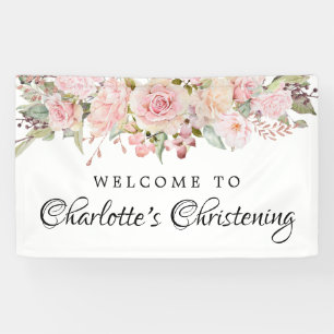 Lona Plantilla de banner de bienvenida para cristianiza