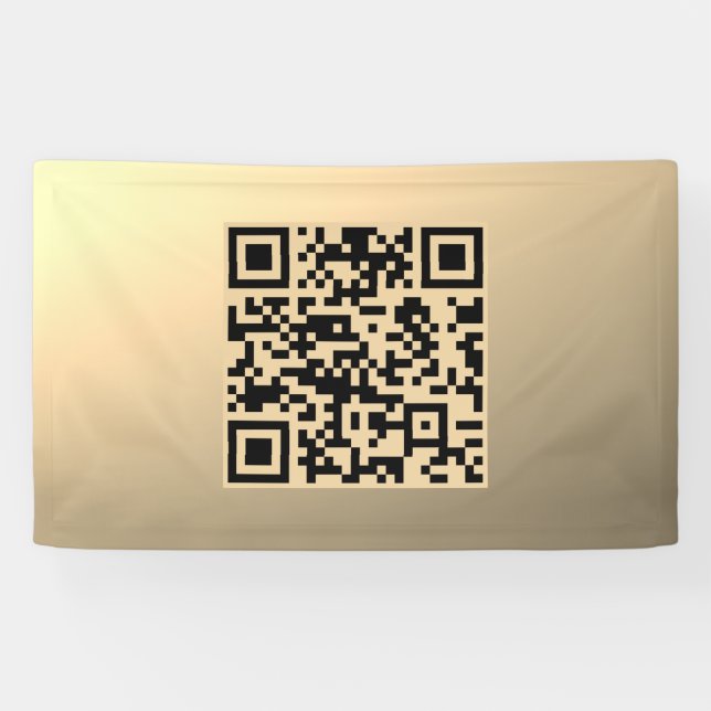 Lona Plantilla de código QR editable instantáneamente | (Horizontal)