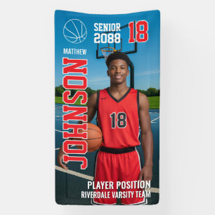 Lona Plantilla de diseño de baloncesto senior foto depo