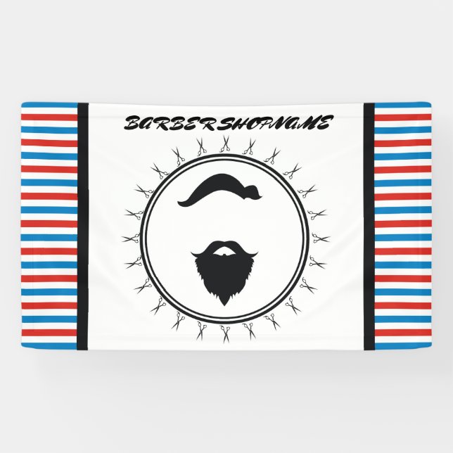 Lona Plantilla de la peluquería de caballeros (Horizontal)