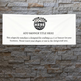 Lona Plantilla de logotipo comercial