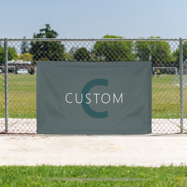 Lona Plantilla de Monograma Personalizable con Estilo (in situ)