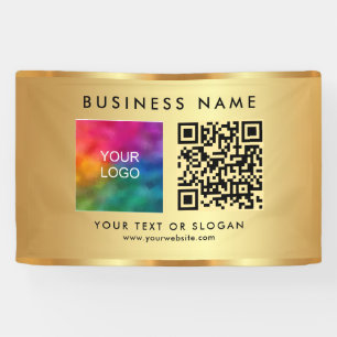 Lona Plantilla de personalizado logotipo de código QR F