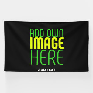 LONA PLANTILLA DE TEXTO DE IMAGEN NEGRA SIMPLE EDITABLE