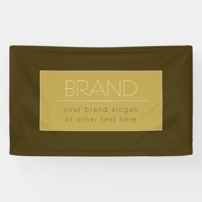 Lona Plantilla de texto editable con estilo | Dorado vi (Horizontal)