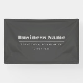 Lona Plantilla de texto retro-moderno editable | Gris o