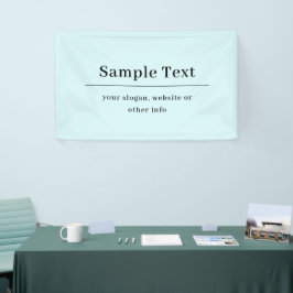 Lona Plantilla de texto simple y elegante | Azul claro