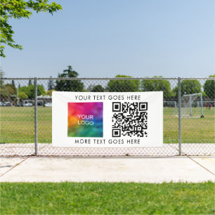 Lona Plantilla moderna de código QR para el mejor logot