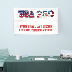 Lona Plantilla Patriótica USA 250