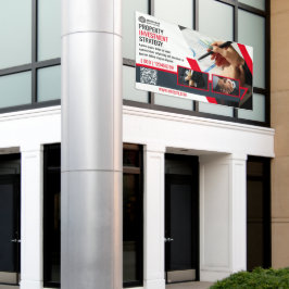 Lona Plantilla roja de promo banner
