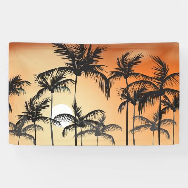 Lona Playa Sunset Palm Trees (Horizontal)