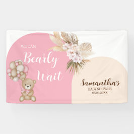 Lona Podemos esperar a un Chica Banner de Baby Shower