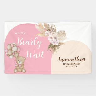 Lona Podemos esperar a un Chica Banner de Baby Shower