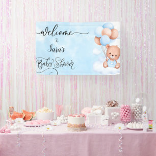 Lona Podemos esperar temprano Chica Bebé ducha Banner