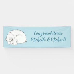 Lona Polar Bear Baby Shower Winter Boy Blue
