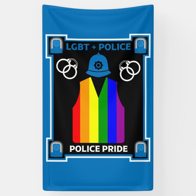 Lona Policía del Orgullo Gay LGBT+ (Vertical)