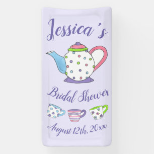 Lona Polka Dot Teapot Tarde Tea Bridal Baby Shower
