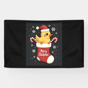 Lona Pollo de Feliz Navidad
