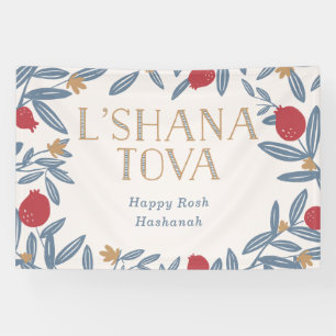 Lona Pomegranate Florals Happy Rosh Hashanah