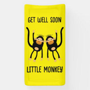 Lona Ponte bien pronto, pequeño mono