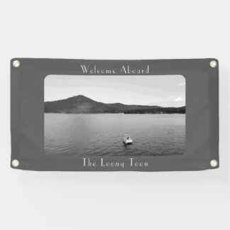 Lona Pontón gris con decoración de barco vintage person