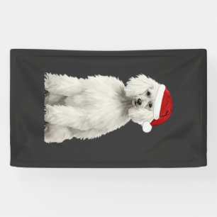 Lona Poodle de Navidad árbol de Navidad perro cachorro 