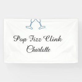 Lona Pop fizz clink blue champagne bottle new year