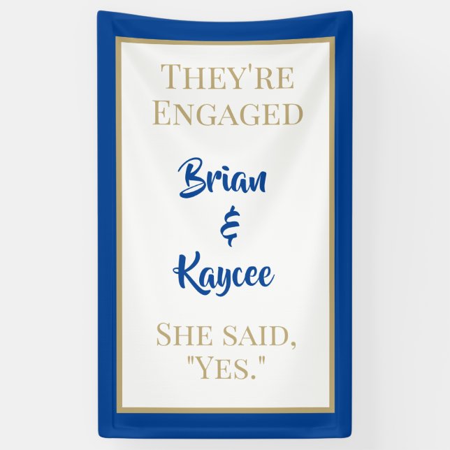 Lona ¡Popular! Personalizado, banner de compromiso vert (Vertical)