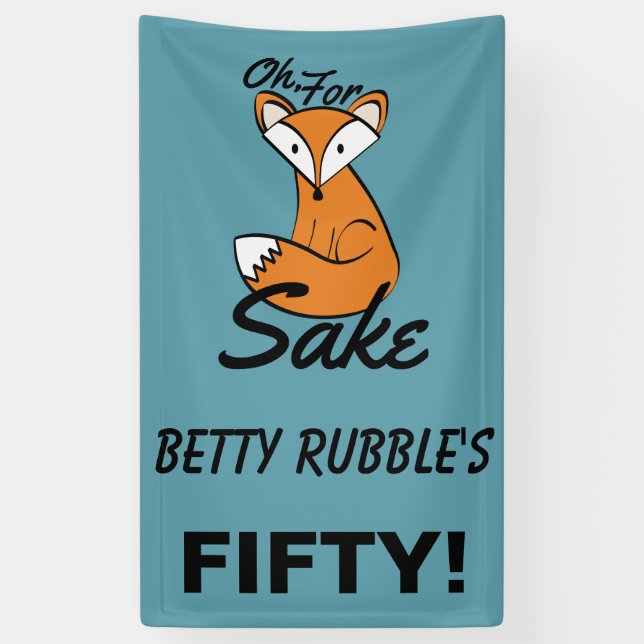 Lona Por Fox Sake Cartel Personalizado de 50 Años (Vertical)