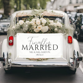 Lona Por último cartel de coche casado