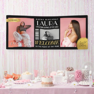 Lona Portada de revista personalizada Banner moderno de