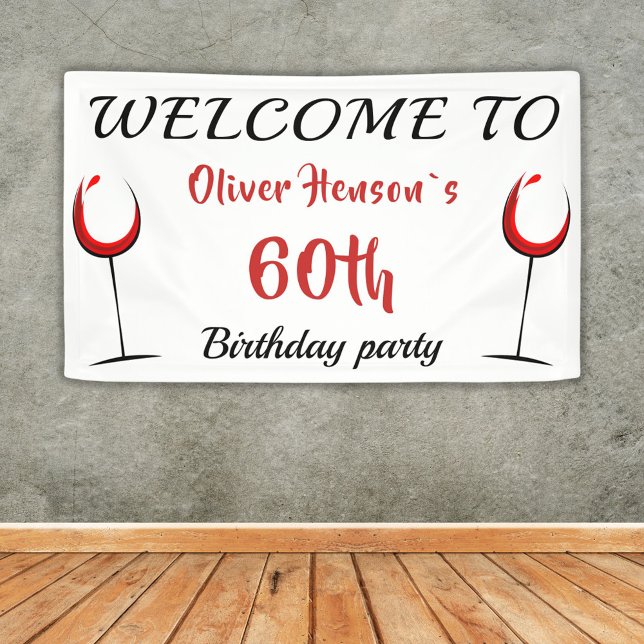 Lona Póster de fondo para fiesta de cumpleaños 60 con c (Subido por el creador)