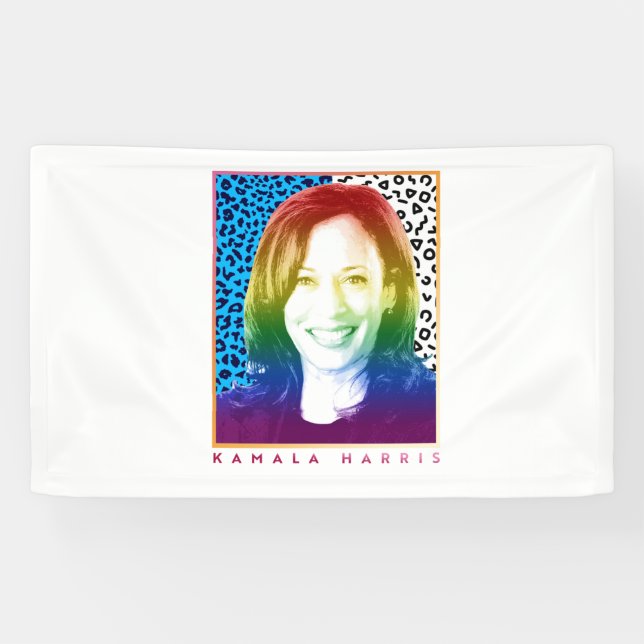 Lona poster de los años 80 - Orgullo Kamala Harris (Horizontal)