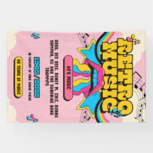 Póster de música retro banner
