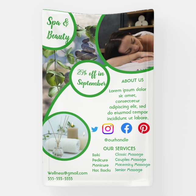 Lona poster de salud centro de bienestar gimnasio (Vertical)