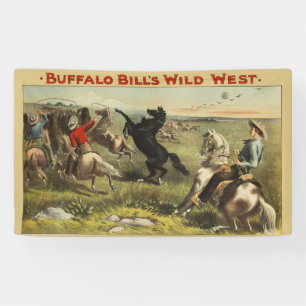 Lona Póster de vaquero del oeste salvaje de Buffalo Bil